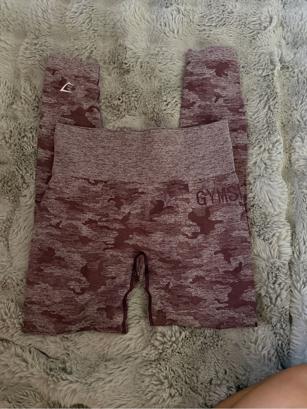 Gymshark Maroon Camo Seamless Leggings